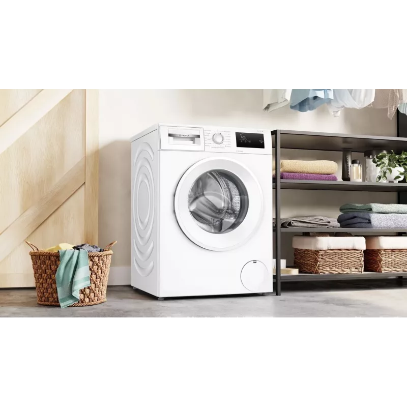 Máquina de lavar roupa de carga frontal Bosch WAN2408LSN, 8 kg, 1200 rpm, classe energética C, branca