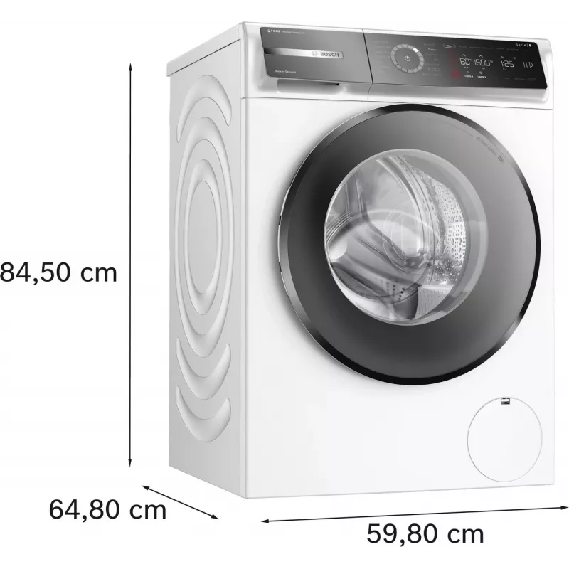 Máquina de lavar roupa de carga frontal Bosch WGB266A0SN, 10 kg, 1600 rpm, classe energética A, branca
