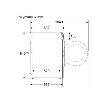 Máquina de lavar roupa de carregamento frontal BOSCH WGG254ZGPL 9 kg com i-DOS e Home Connect