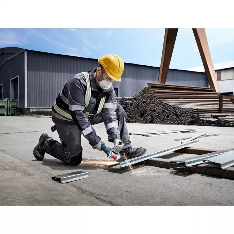 BOSCH X-LOCK Rebarbadora sem fio GWX 18V-8 Professional Solo, 18V, Azul/Preto, 125 mm (sem bateria)