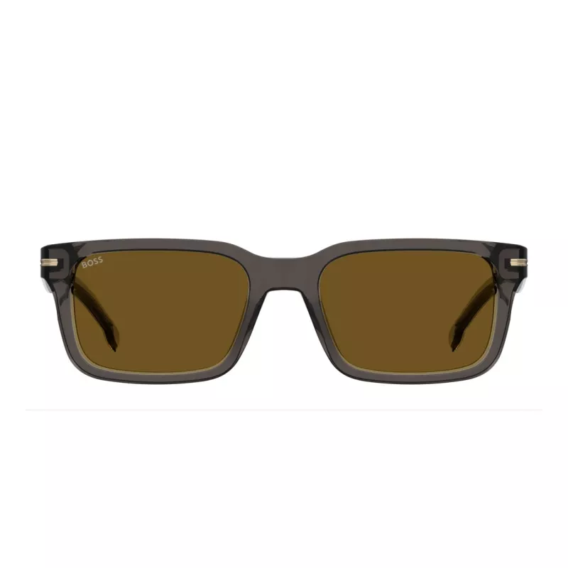 Óculos de sol retangulares BOSS BOSS1628SKB7 para homem Dark Havana cinzento