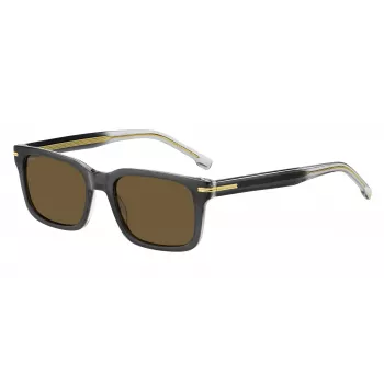 Óculos de sol retangulares BOSS BOSS1628SKB7 para homem Dark Havana cinzento