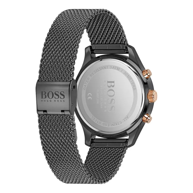 BOSS Hero relógio cronógrafo de quartzo homem 1513811 42 mm aço inoxidável mostrador azul