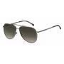 BOSS Man BOSS1447SKJ1G Óculos de sol retangulares - armação de acetato preta, lentes de policarbonato cinzentas, proteção UV400