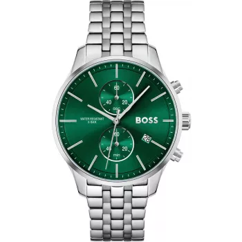 BOSS Relógio cronógrafo de homem Skymaster 1513975 42mm Aço inoxidável Mostrador azul