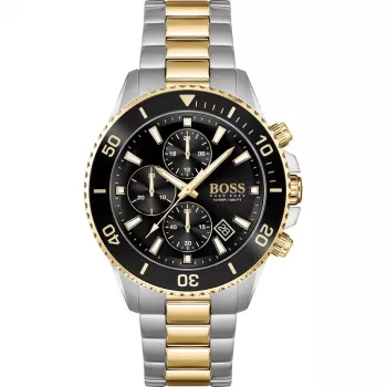 BOSS relógio de homem 1513908 45mm aço inoxidável mostrador azul cronógrafo