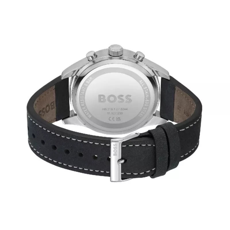 Relógio de homem BOSS 1513987 44mm aço inoxidável mostrador azul cronógrafo