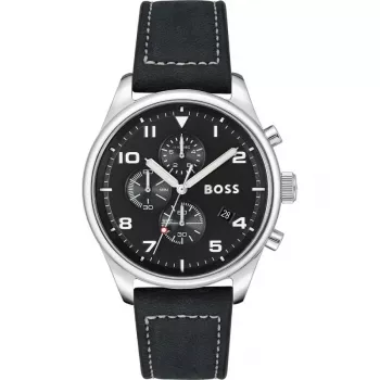 Relógio de homem BOSS 1513987 44mm aço inoxidável mostrador azul cronógrafo