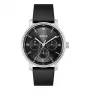 BOSS Relógio de homem 1514125 Velocity cronógrafo de quartzo 44 mm mostrador azul bracelete de pele castanha