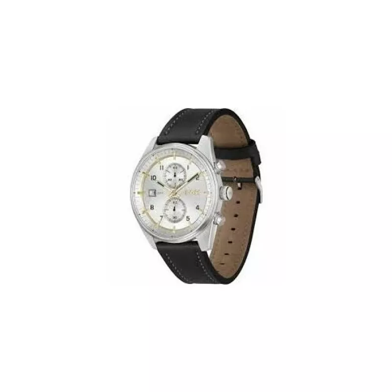 BOSS Relógio de homem 1514147 44mm Aço inoxidável Mostrador azul Cronógrafo