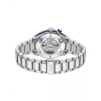 Relógio BOSS homem 1514177 42mm aço inoxidável mostrador azul cronógrafo