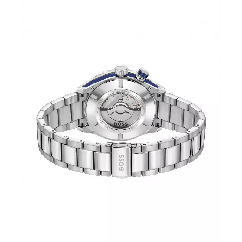 Relógio BOSS homem 1514177 42mm aço inoxidável mostrador azul cronógrafo