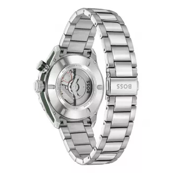 BOSS Relógio de homem 1514178 42mm aço inoxidável mostrador azul cronógrafo
