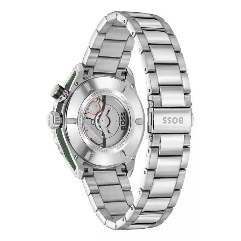BOSS Relógio de homem 1514178 42mm aço inoxidável mostrador azul cronógrafo