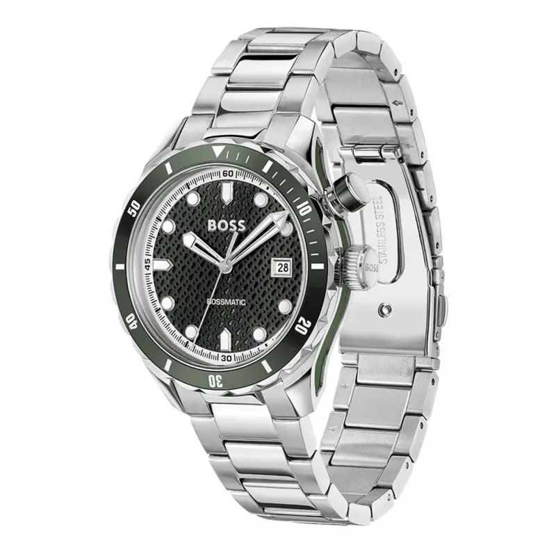 BOSS Relógio de homem 1514178 42mm aço inoxidável mostrador azul cronógrafo
