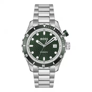 BOSS Relógio de homem 1514178 42mm aço inoxidável mostrador azul cronógrafo