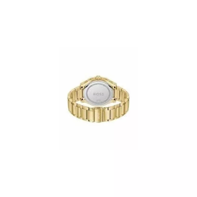 Relógio de homem BOSS 1514190 44mm mostrador azul bracelete de pele castanha cronógrafo quartzo
