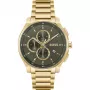 Relógio de homem BOSS 1514190 44mm mostrador azul bracelete de pele castanha cronógrafo quartzo