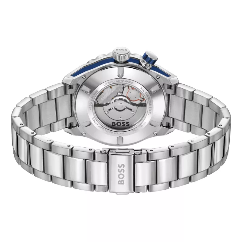 Relógio de homem BOSS 1514212 42mm aço inoxidável mostrador azul cronógrafo
