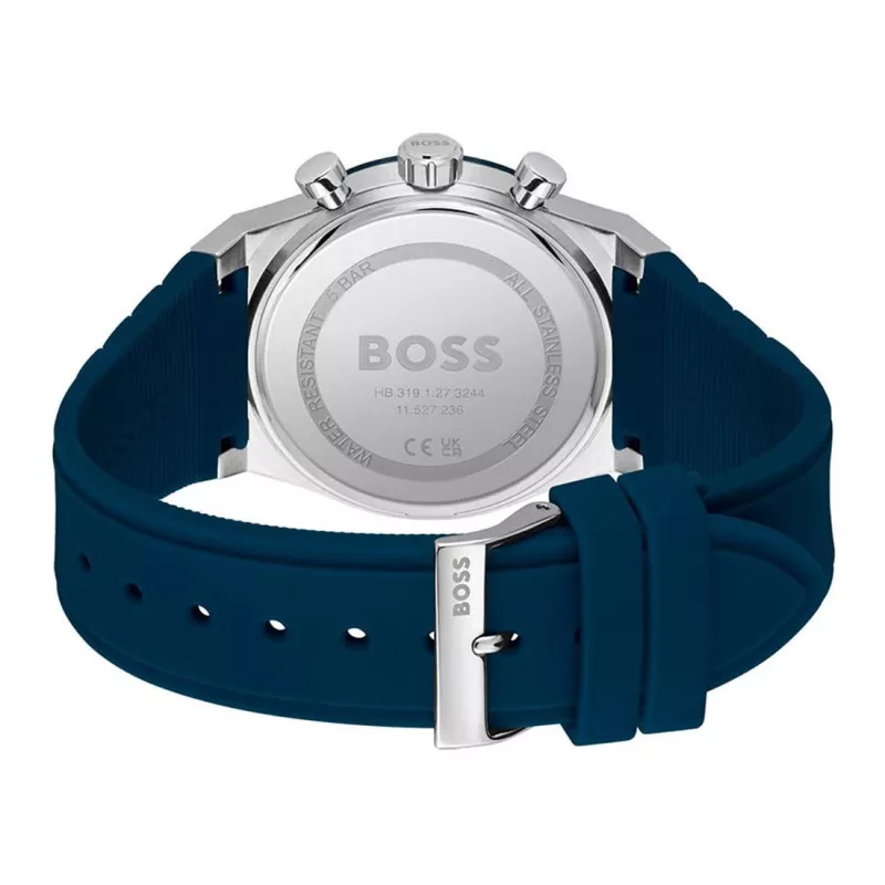 Relógio de homem BOSS 1514243 41mm aço inoxidável mostrador azul cronógrafo