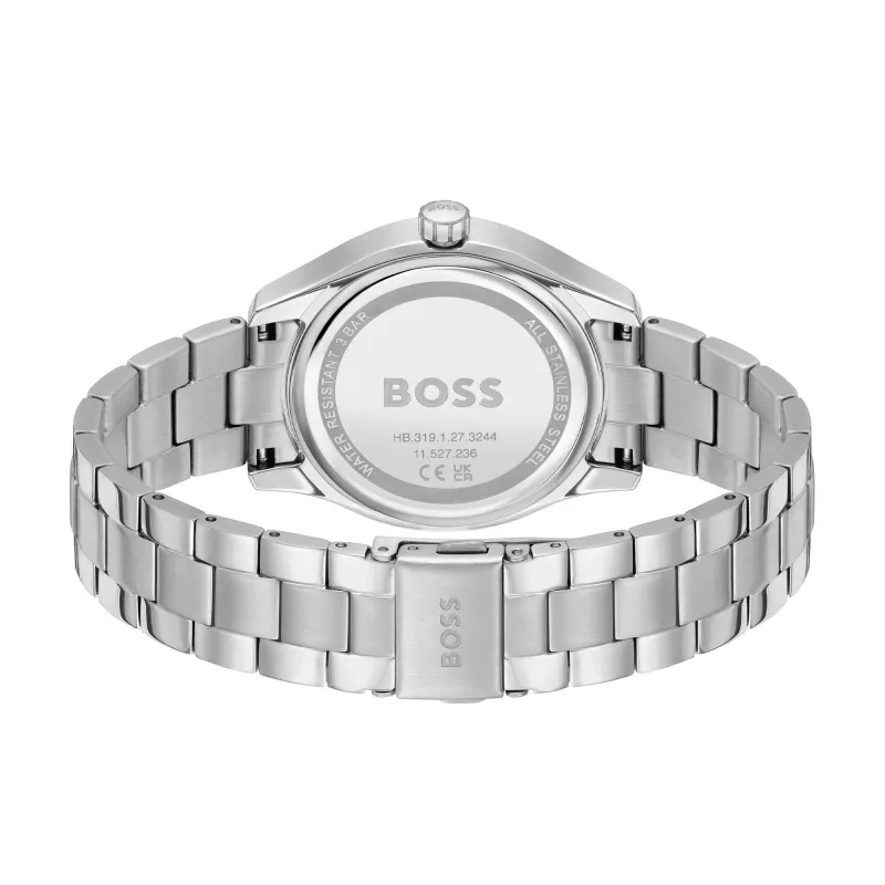 Relógio de quartzo unissexo BOSS Peak 38mm Aço inoxidável Mostrador preto