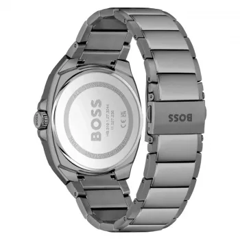Relógio de quartzo BOSS Skymaster para homem 1514137 41mm mostrador azul aço inoxidável malha