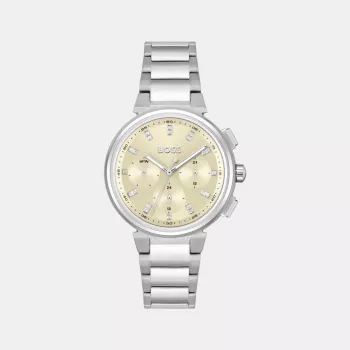 Relógio de mulher BOSS 1502676 quartzo 37 mm aço inoxidável prateado/ouro rosa