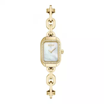 Relógio de mulher BOSS 1502740 quartzo analógico 32mm aço inoxidável malha prateado