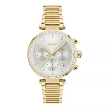 Relógio BOSS mulher 1502775 quartzo analógico 36mm aço inoxidável malha prata