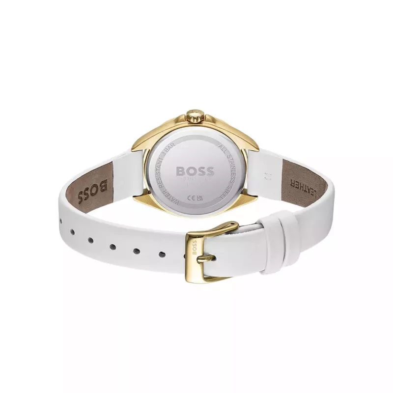 Relógio de mulher BOSS Purity 1502619 quartzo analógico 39mm prateado aço inoxidável mesh