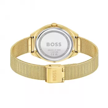 Relógio de quartzo de mulher BOSS Purity 1502669 37mm prateado aço inoxidável malha