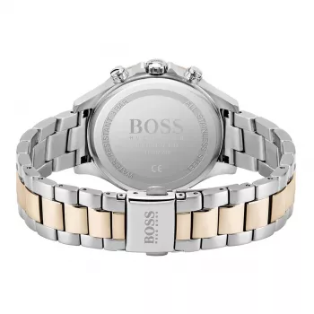 BOSS relógio de senhora 1502564 38mm bracelete de malha milanesa de aço inoxidável prateada