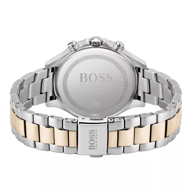 BOSS relógio de senhora 1502564 38mm bracelete de malha milanesa de aço inoxidável prateada