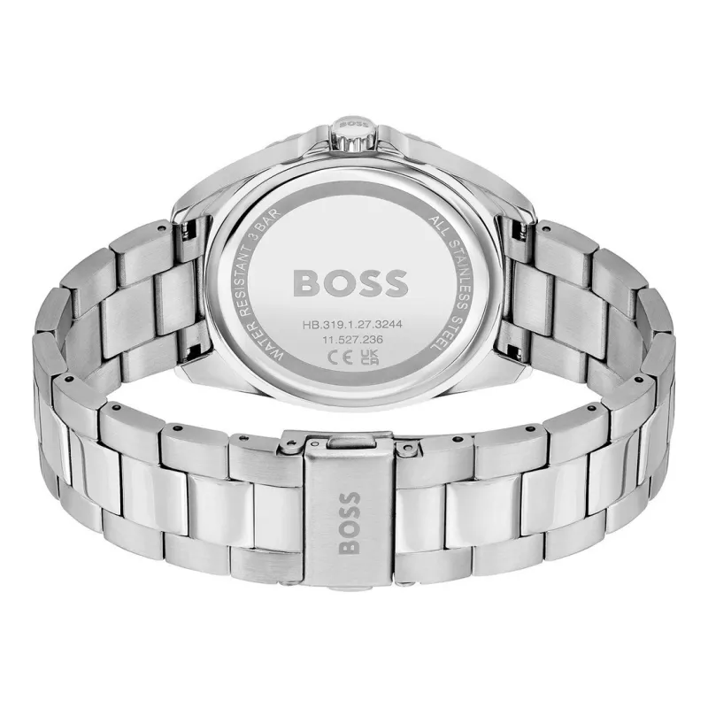 Relógio BOSS para senhora 1502732 38mm prateado aço inoxidável malha quartzo