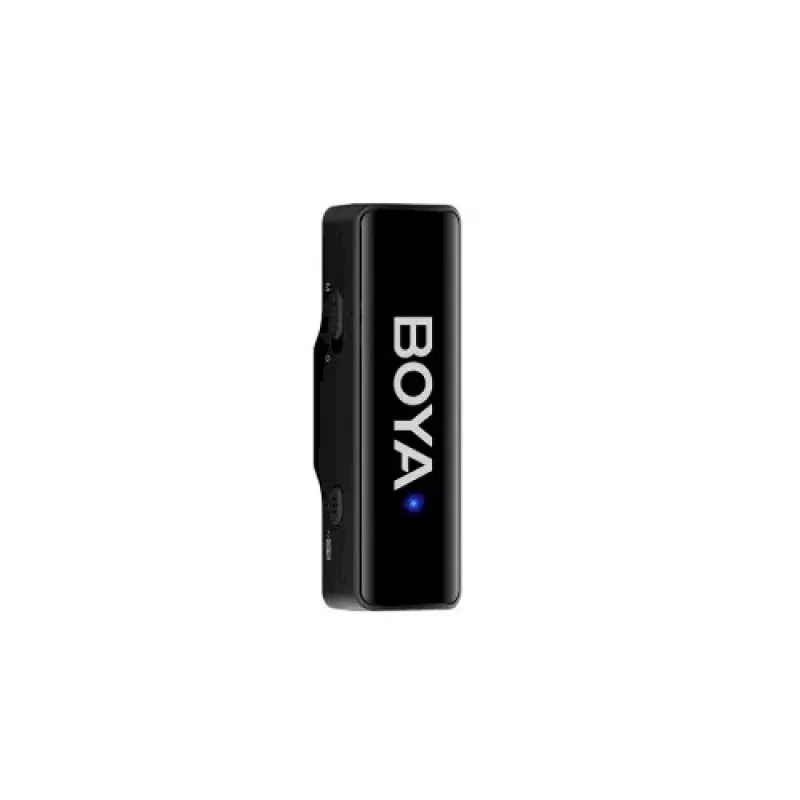 BOYA BOYALINK-TX sistema de microfone sem fios, 2,4 GHz, 1 recetor e 2 emissores, autonomia de bateria ultralonga, preto