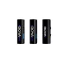 BOYA BOYALINK-TX sistema de microfone sem fios, 2,4 GHz, 1 recetor e 2 emissores, autonomia de bateria ultralonga, preto