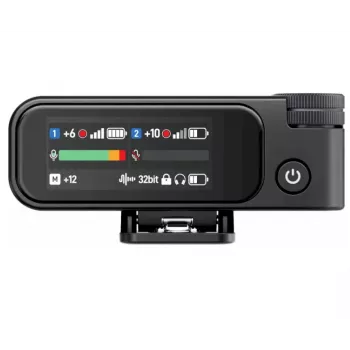 Sistema de microfone sem fios BOYA BOYAMIC 2-02 2,4 GHz, redução de ruído com IA, 2 recetores + 1 transmissor (USB-C) preto