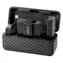 BOYA BOYAMIC 2-02 sistema de microfone sem fios 2,4GHz, supressão de ruído com IA, 2 recetores + 1 emissor (USB-C) preto