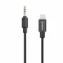 Cabo adaptador de áudio BOYA BY-K1 3,5mm ficha TRRS para ficha Lightning (20 cm, preto)
