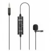 Microfone lavalier omnidirecional BOYA BY-M1S, conector de 3,5 mm, Preto