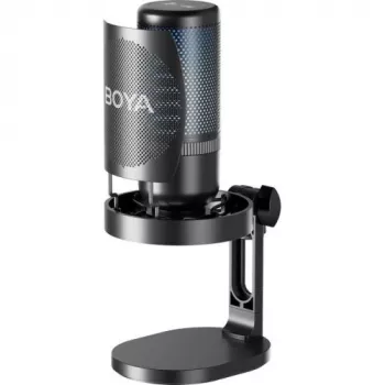 Microfone Condensador com Fios BOYA K3, Omnidirecional, Redução de Ruído, Monitorização em Tempo Real, USB Type-C, Preto