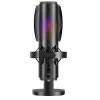 Microfone condensador com fio BOYA K9, omnidirecional, redução de ruído, monitorização em tempo real, USB-A/USB-C, preto
