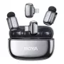 Microfone sem fios Boya mini 2-01 Lightning/USB-C, prata lunar (BOYA mini 2-01-Space Gray)