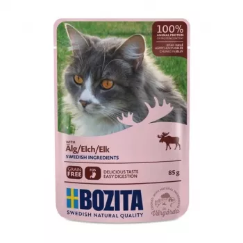 Bozita Chunks in Jelly Alce Comida húmida para gatos, 85 g