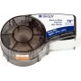 Brady M21-750-461 Fita de etiquetagem contínua em poliéster B-461, preto sobre branco, 19,05 mm x 6,4 m, adesivo permanente 110933