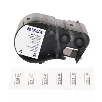 Cartucho de etiquetas termorretráteis Brady M5-125-1-342 (branco, 38,1 mm) para BMP51/BMP53/M511