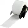 Brady M6-20-362 Etiquetas de poliéster metalizado à prova de violação, prateado, brilhante, 25,40 x 50,80 mm, acrílico permanente, 100 etiquetas/rolo