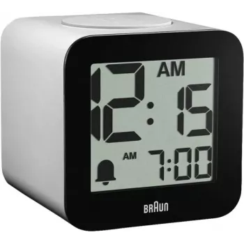 Braun BC 25 WP Despertador de quartzo branco com anúncio de voz (67710)