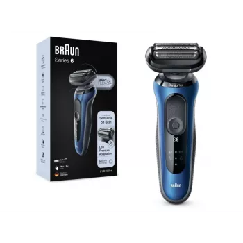 Máquina de barbear elétrica Braun Series 61 - B1000s Molhado & Seco Azul