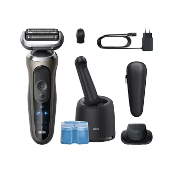Braun Series 7 72-C7200cc máquina de barbear elétrica com SensoFlex e SmartCare Center, Braun
